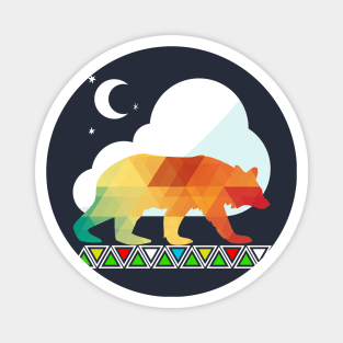 Bear walking in the night Magnet